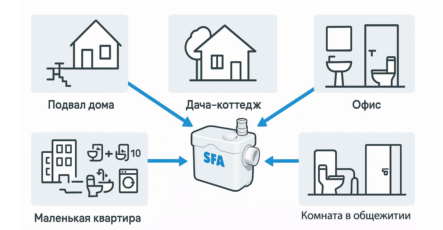 Варианты применения насосов SFA