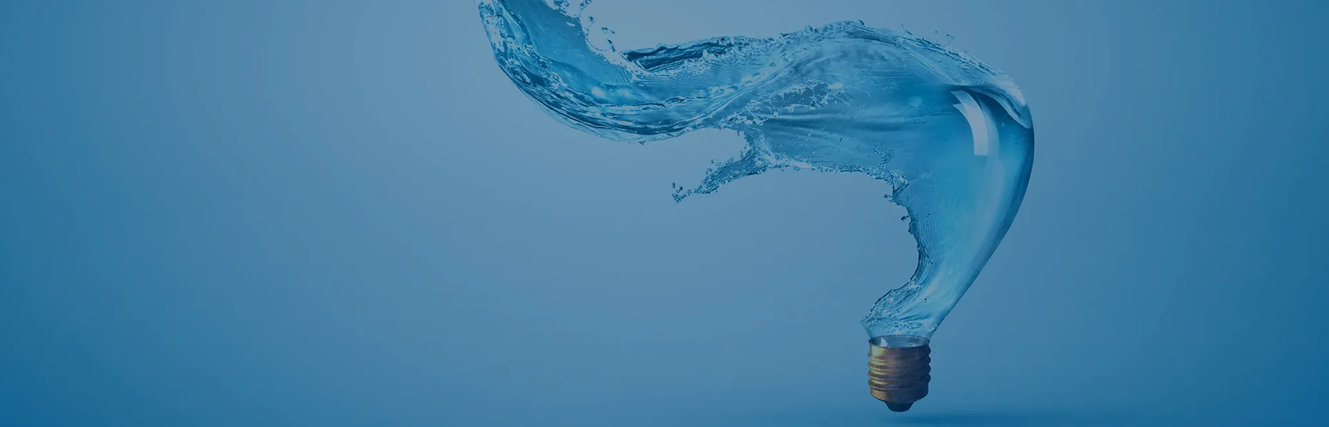 Innovation technology lightbulb with water