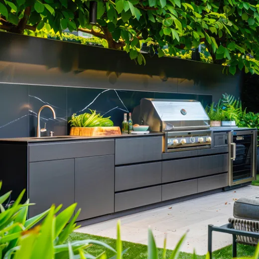 Outdoor kitchen in situation